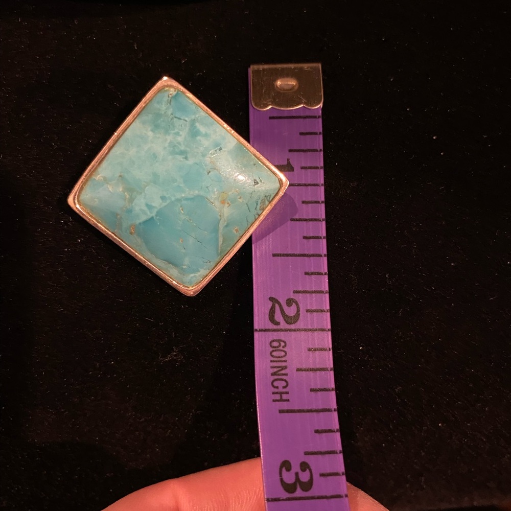 Barse Turquoise Square Pendant